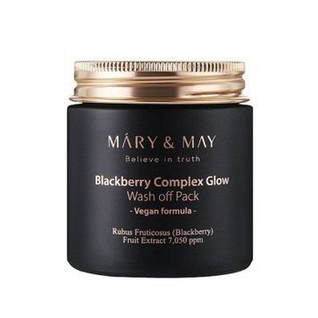 Антиоксидантна глиняна маска для обличчя з екстрактом ожини Mary&May Blackberry Complex Glow Wash off Pack 125g 3272 фото